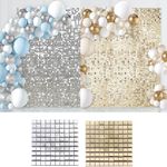 12-48pcs Shimmer Sequin Backdrop Wall Panels Birthday Party Great Event Backdrop