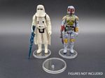 Star Wars Vintage LARGE CLEAR Figure Display Stands 1.5" Base Disc Kenner