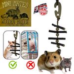 Pet Small Animal Accessories Wooden Hanging Chew Toy Mouse Hamster Gerbil Toys