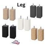 IKEA STUBBARP Legs Set of 2 Adjustable Solid Wood – Furniture Legs 10cm UK