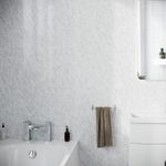 White Pearlscent Cladding Modern PVC Panels Shower Wet Wall 2400x1000x10mm