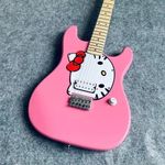 Pink Cat Electric Guitar, Beautiful Sound Quality, Free Shipping