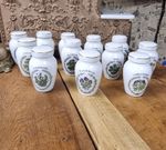 Set Of 12 Vintage Gloria Concepts Franklin Mint Lidded Spice Jars Japan 1985