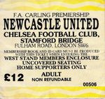 TICKET: Chelsea v Newcastle United 1990's