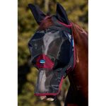 Weatherbeeta Comfitec Fine Mesh Fly Mask With Ears & Nose - Black/Burgundy