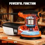 350W Random Orbital Sander, Pure Copper Motor, 6 Speeds to 13000 RPM, 125mm Disc
