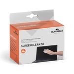 Durable Screenclean 50 Wipes Alcohol Free Bio-degradable (Pack of 50)