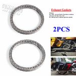 2 Pcs Exhaust Pipe Gasket For Harley Twin Cam Big Twin Sportster Softail Dyna