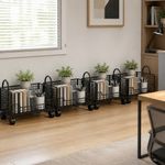 Metal Book Cart, Rolling Bookshelf for Home Office & Study Room, for Crafts