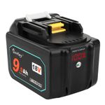 High Capacity 18V 9.0A Li-ion Battery Fit For Makita BL1890 BL1830 BL1860 LXT400