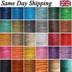Waxed Cotton Cord 1mm ,10m to 50m Jewellery Making & Bracelet Necklace Craft 