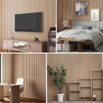 Acoustic MDF Slat Wood Decorative Slatted Wall Panels  600/1200/2400  x 600（mm）