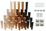 4x Wooden Round Furniture Tapered Replacement Legs Feet For Sofa Chair Stool M8