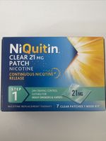 NiQuitin Clear 24 Hour 7 Patches Step 1, 21mg - 1 Week Kit New Long Expiry Date 
