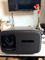 OmniStar HD 1080P LCD Long Throw Projector HDMI USB USB-C Speakers