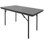Bolero ABS Rectangular Folding Table Charcoal 4ft