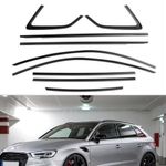 Window Strip Trim Sticker For 2013-2020 Audi A3 Hatchback Black