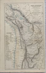 1856 Peru & Bolivia Hand Coloured Antique Map by A. Petermann & G.H. Swanston