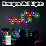 Hexagon Honeycomb Smart Wall Lamp 6 Pack 16M Colors App Music Sync LED Modular