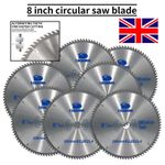 8 Inch 80T Circular Cutting Disc Tipped Cut Off Wheel 200mm For Wood Cutter Tool