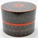 Antique Wooden Round Kum Powder Tika Box Original Old Hand Crafted