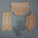 BRIO ROAD TRACK  CURVE STRAIGHT T-SWITCH T Junction and Ramps for Wooden Railway