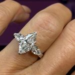 2.80 Ct Marquise Cut IGI Certified Lab Created Diamond Wedding Ring 950 Platinum