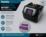 Makita Batteries Button - LXT 18V - Personalised - 5 Pack! (3 Character Max)