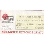 Manchester United Vs West Ham 1983 FA Cup Ticket