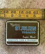 Ogden's St Julien Tobacco Empire Blend Vintage Metal Tobacco Tin Pre-1970 x2
