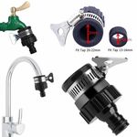 Universal Tap Connector To Garden Hose Pipe Mixer Kitchen Bath Tap Adapter UK.