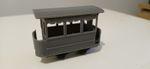 009/H0e NARROW GAUGE TRAM COACHES. SET OF 3