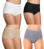 Sloggi Basic+ Maxi Brief Ladies Cotton Rich Full Knickers Underwear (4 Pack)