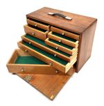Antique Wooden Engineers Toolbox / Tool Box / Collectors Cabinet c.1950