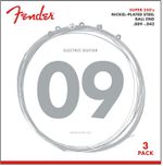 Fender Super 250 L Nickel Plated Electric Guitar Strings 9-42 - 3 Pack