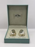 Ercuis Saint Hilaire Collection Silver Coloured Salt and Pepper Shaker Set
