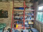 2x Metal Garage Shelving Units