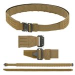 8 Fields Tactical Laser Cut MOLLE Belt with Inner QR Coyote Airsoft Military Kit