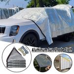 Aluminum Foil Sun Shade Cloth Tarp with Ropes for Poultry Coop Outdoor Parking