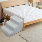 3 Steps Dog Stairs Pet Steps For Bed Sofa Cats Ladder Ramp with Removable Cover