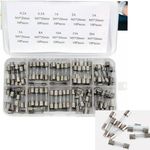 100Pcs 5x20mm Quick Blow Glass Tube Fuse Assorted Kits Fast Action Glass Fuses