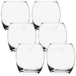 6 Pcs Whiskey Tumbler Glasses Set Drinking Scotch Whisky Glass Rolled Rims 405ml