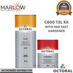 OCTORAL C600 RAPID PRODUCTION CLEARCOAT KIT 7.5L - WITH H60 FAST HARDENER