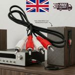 2 X RCA Male Audio Cables Red White 1.5 Metre Twin Phono Cable Amp Speaker Lead