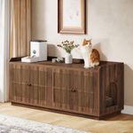 2 Cats Litter Box Enclosure, 55.1-Inch Extra Large Hidden Litter Box Furniture