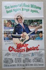 Your Cheatin' Heart 1964 Original one-sheet Movie Poster 27x41  Hank Williams