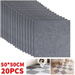 20/40/60x Carpet Tiles Box Heavy Commercial Retail Office Premium Flooring Grey