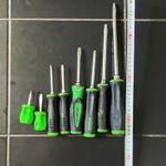 Snap-on 8pc Mixed Screwdriver Set Phillips flat blade  Black/Green
