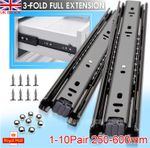250-600mm Close Drawer Runner Slides Full Extension Ball Bearing Heavy Duty
