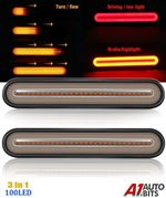 100 Led Neon Rear Dynamic Indicator Tail Lights Truck Trailer 3 Function 12V 24V